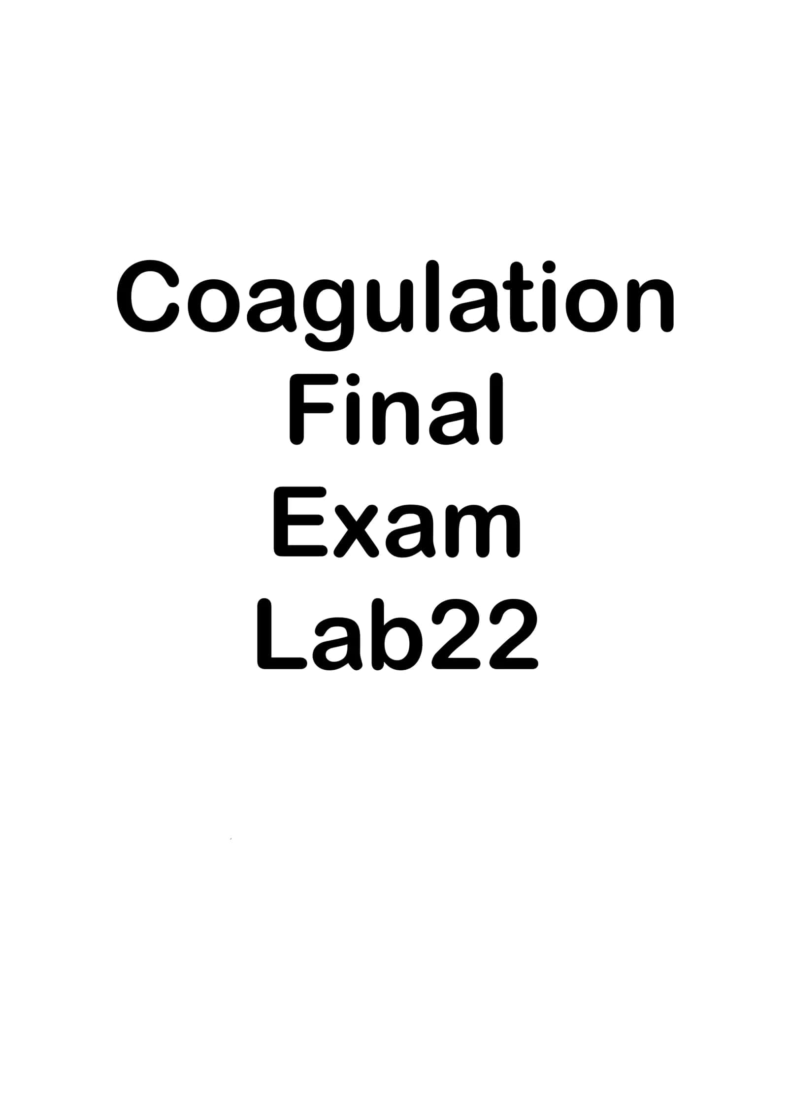 Coagulation 1
