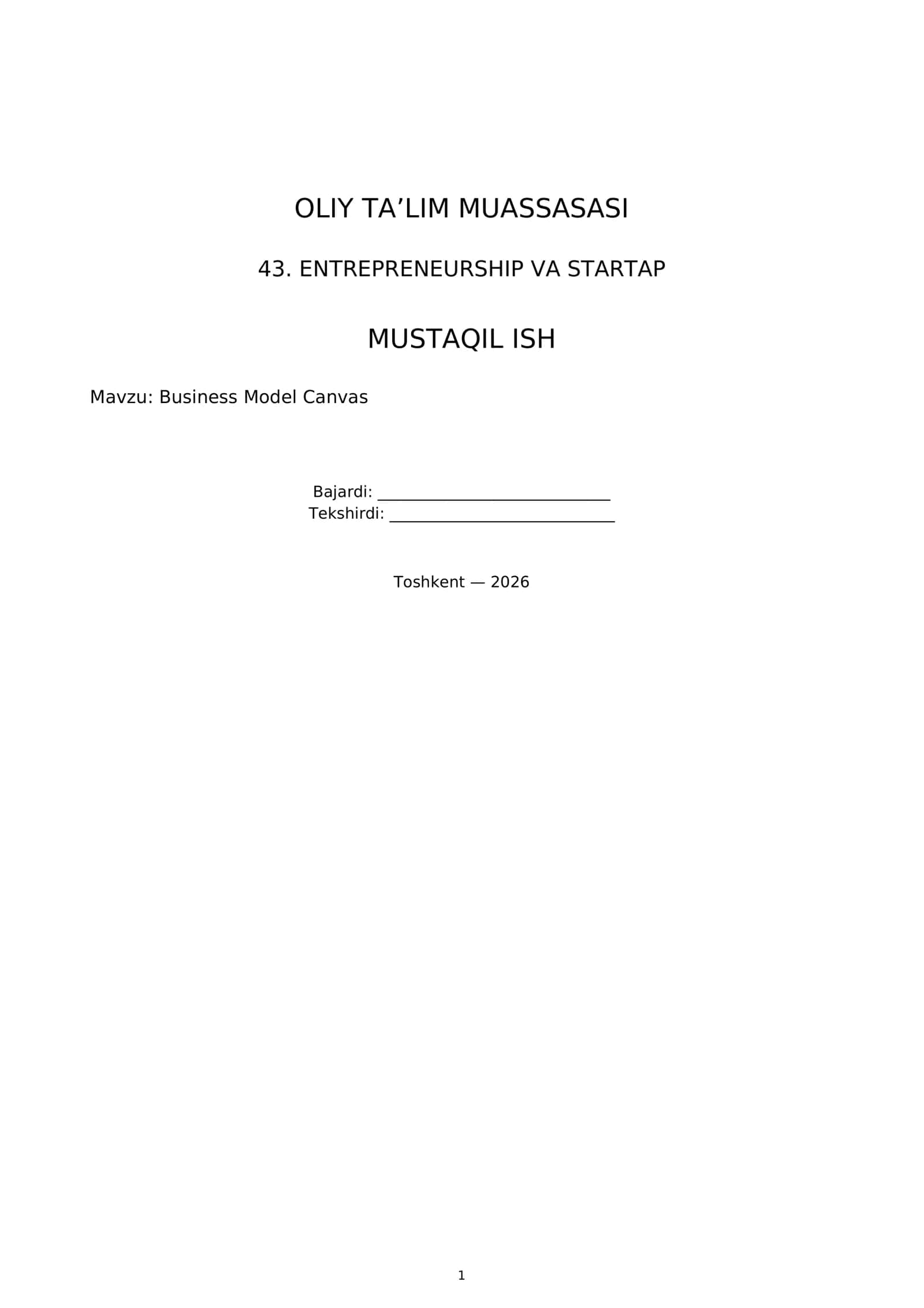 Business Model Canvas 1