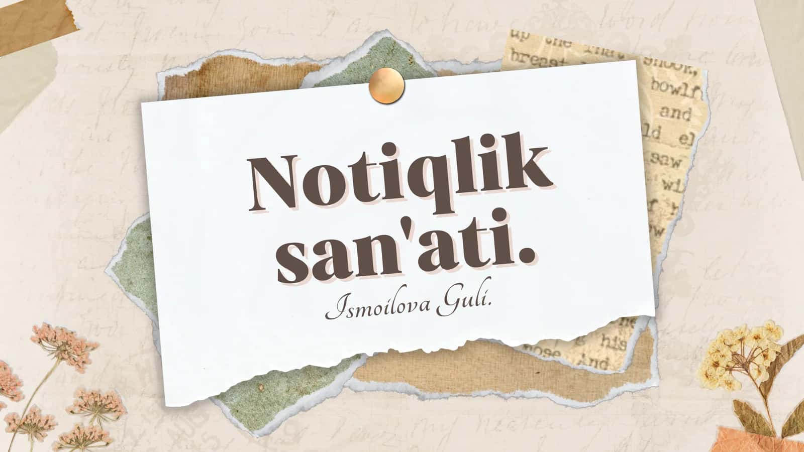 Notiqlik sanati 1
