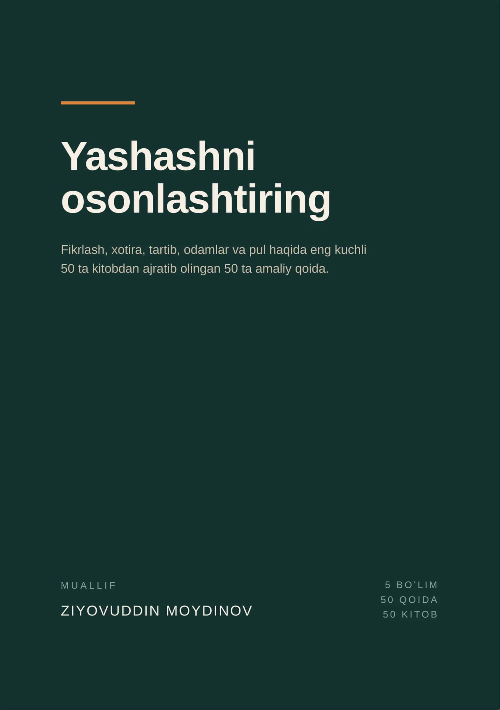 Yashashni osonlashtiring 1