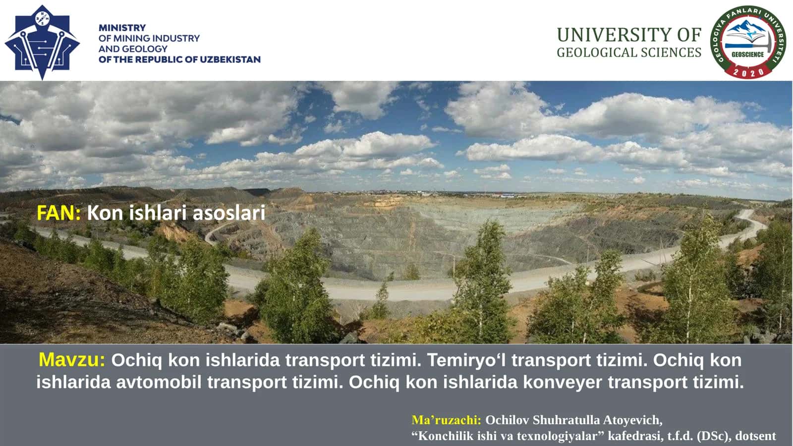 Ochiq kon ishlarida transport tizimi 1