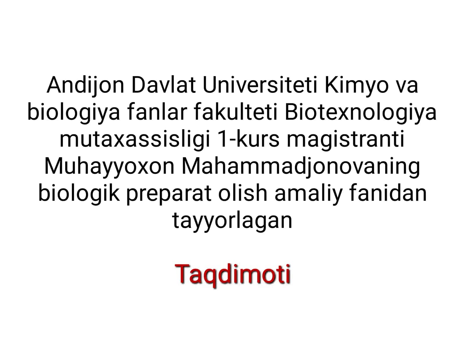 Biotexnologik jarayonlar xom-ashyosi va ulardan olinadigan mahsulotlar 1