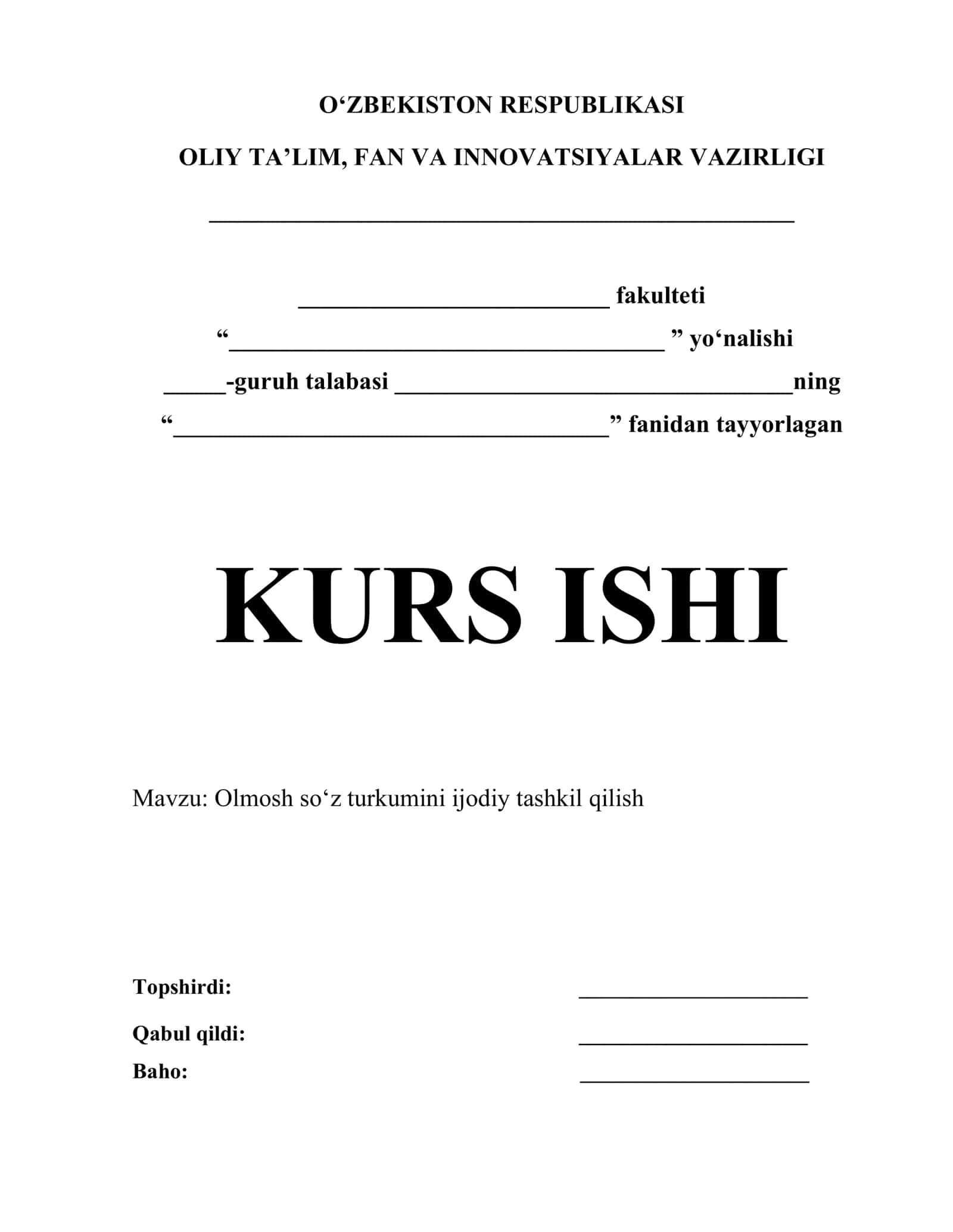 Olmosh so‘z turkumini ijodiy tashkil qilish 1