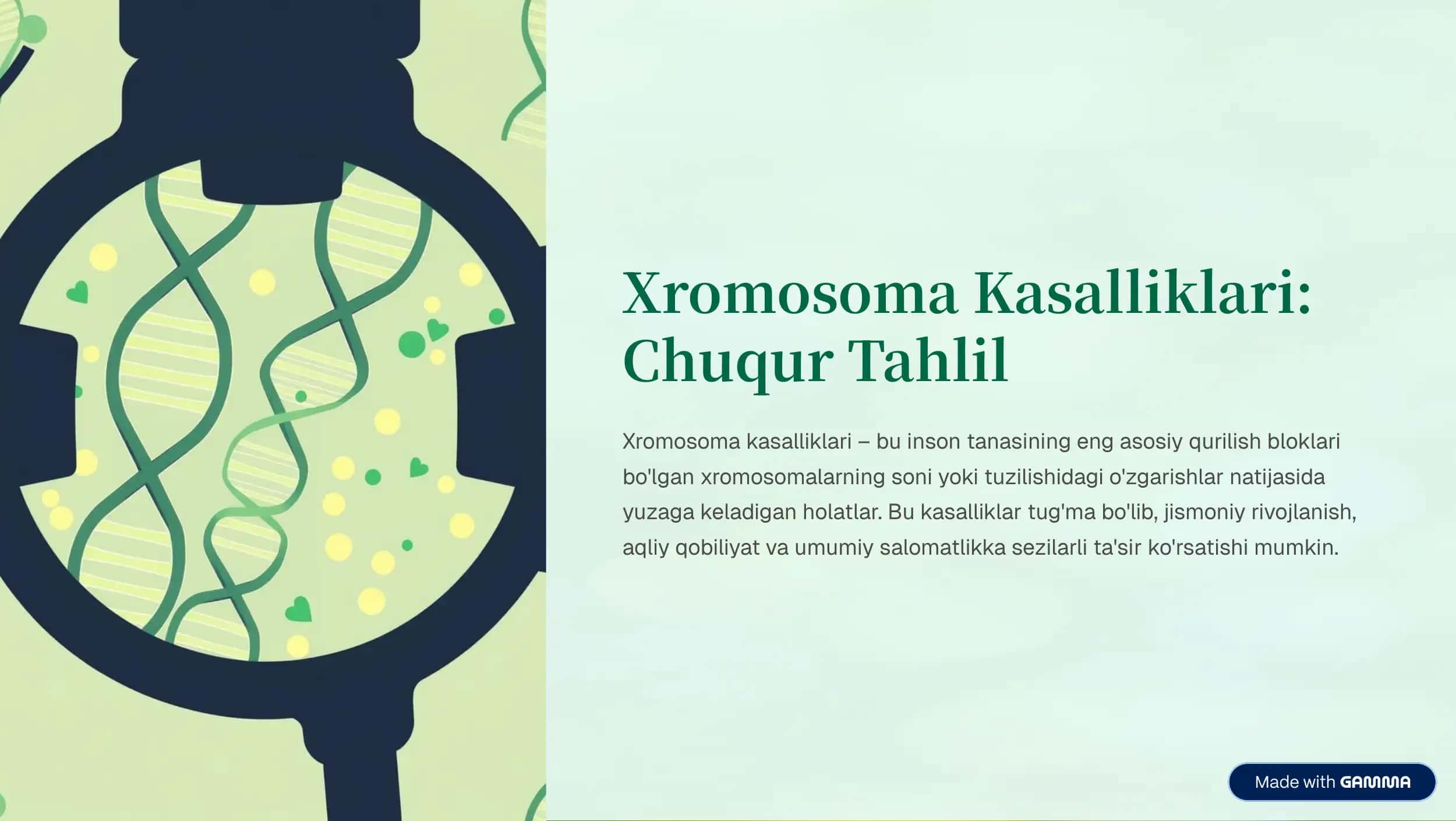 Xromosoma Kasalliklari 1
