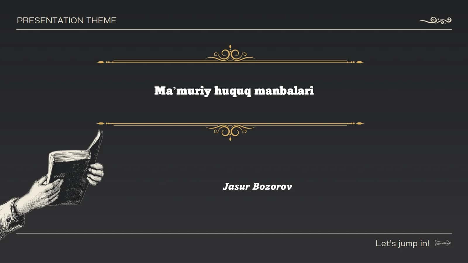 Ma'muriy huquq manbalari 1