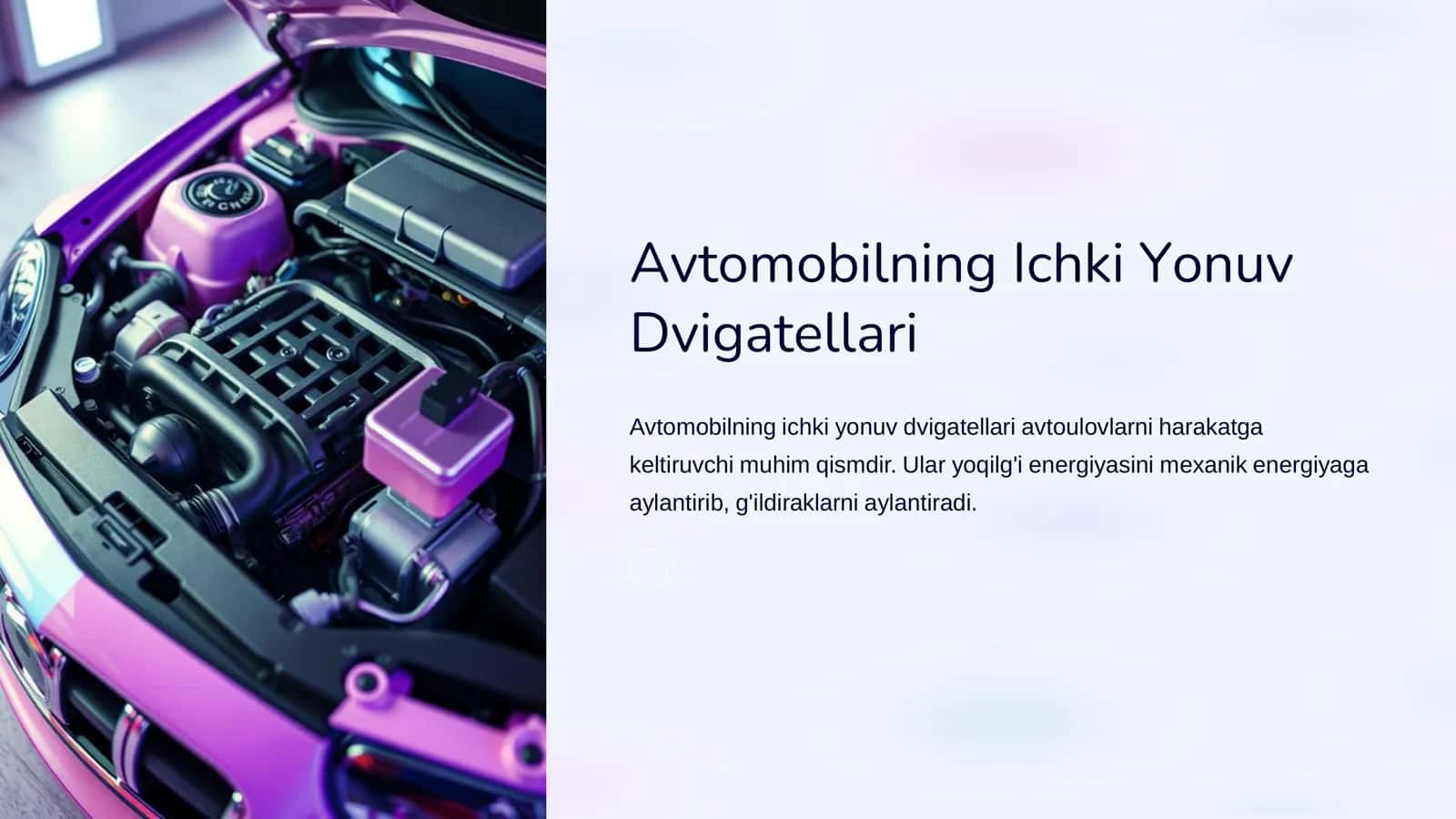 Avtomobilning Ichki Yonuv Dvigatellari 1