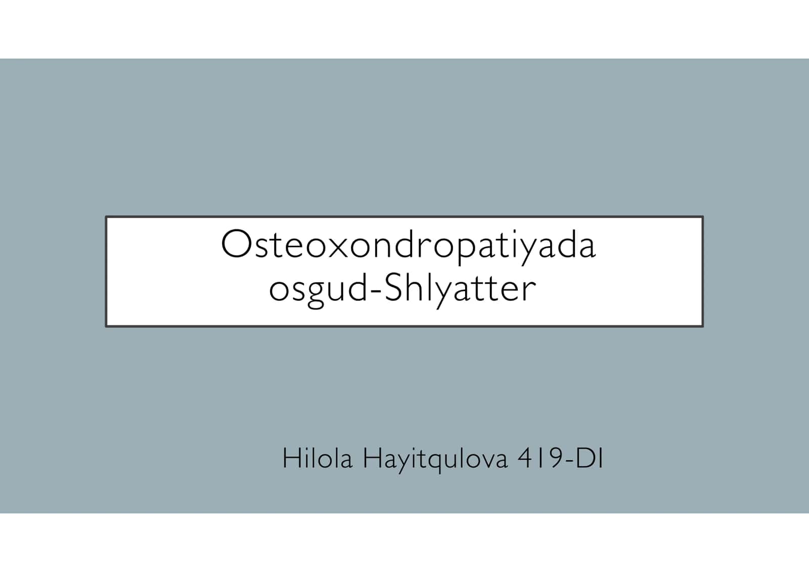 Belgilari va simptomlari 1