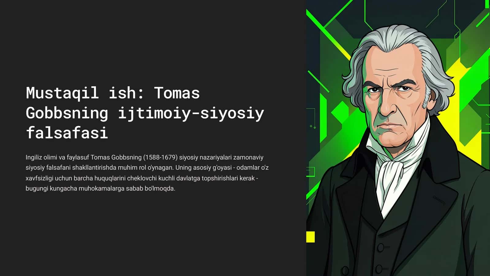 Tomas  Gobbsning ijtimoiy-siyosiy  falsafasi 1