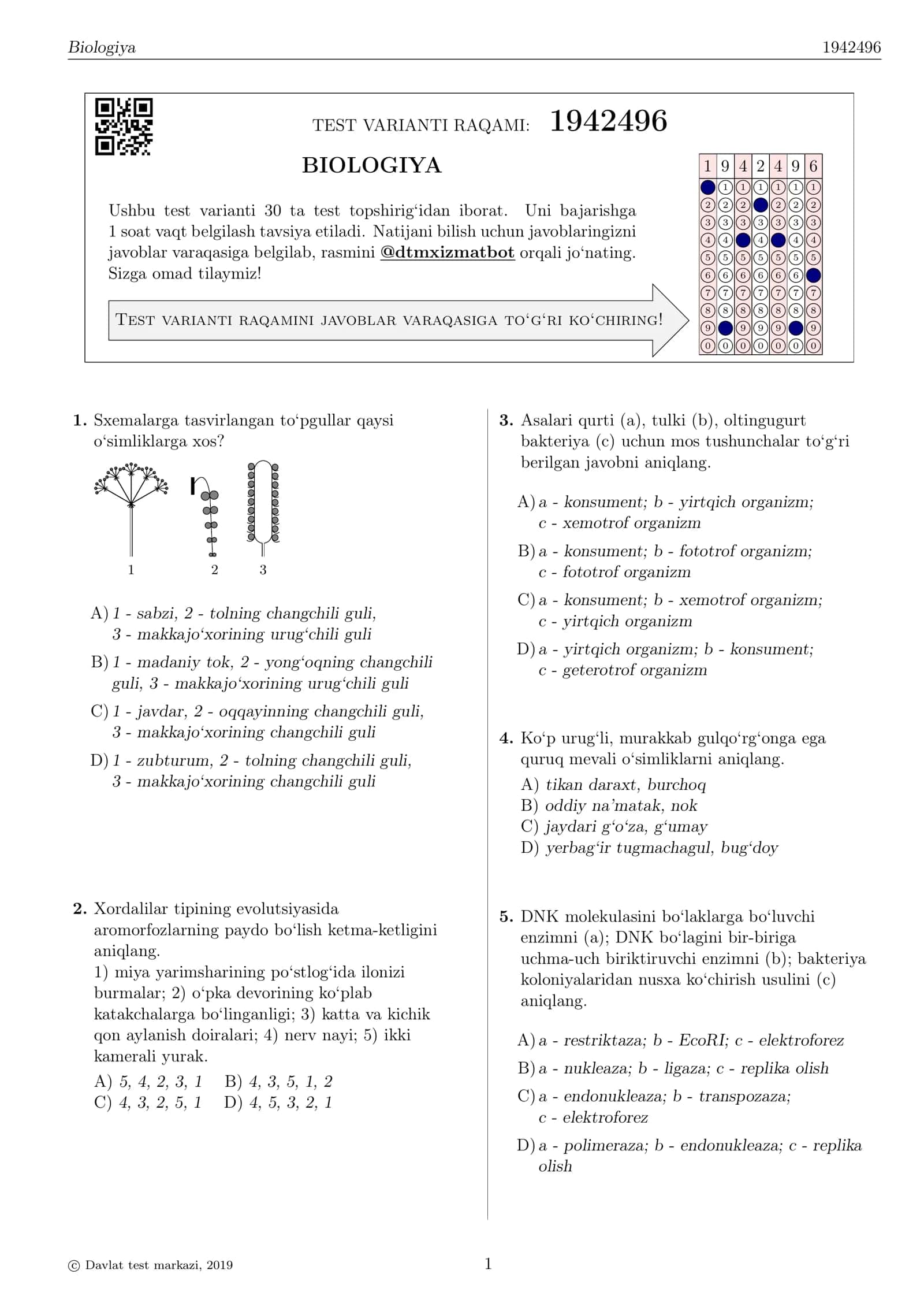 BIOLOGIYA 1