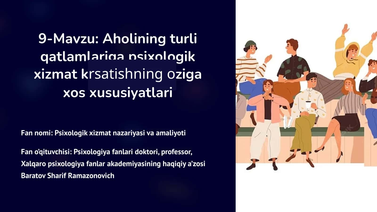 Psixologik xizmat nazariyasi va amaliyoti 1