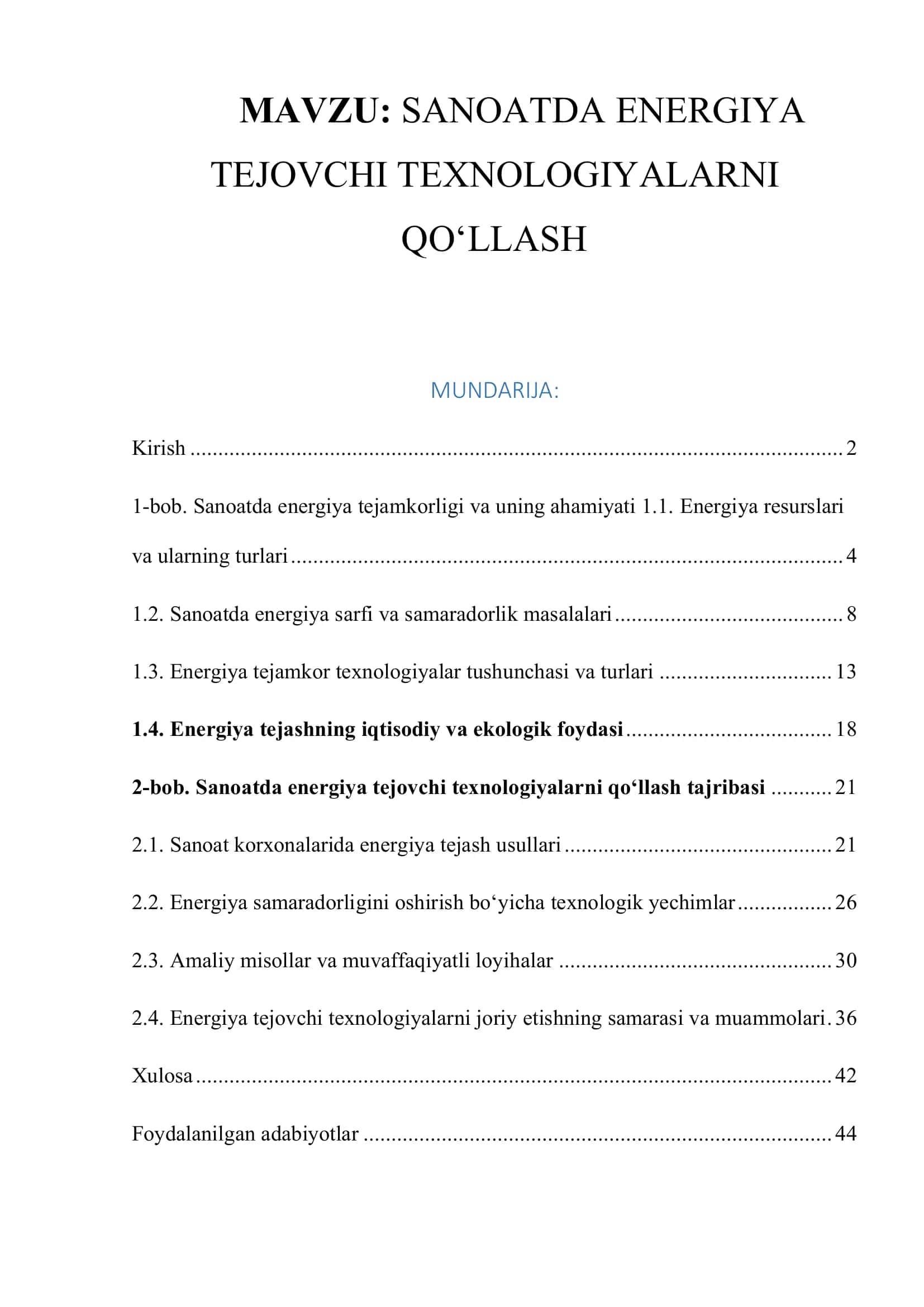 SANOATDA ENERGIYA TEJOVCHI TEXNOLOGIYALARNI QO‘LLASH 1