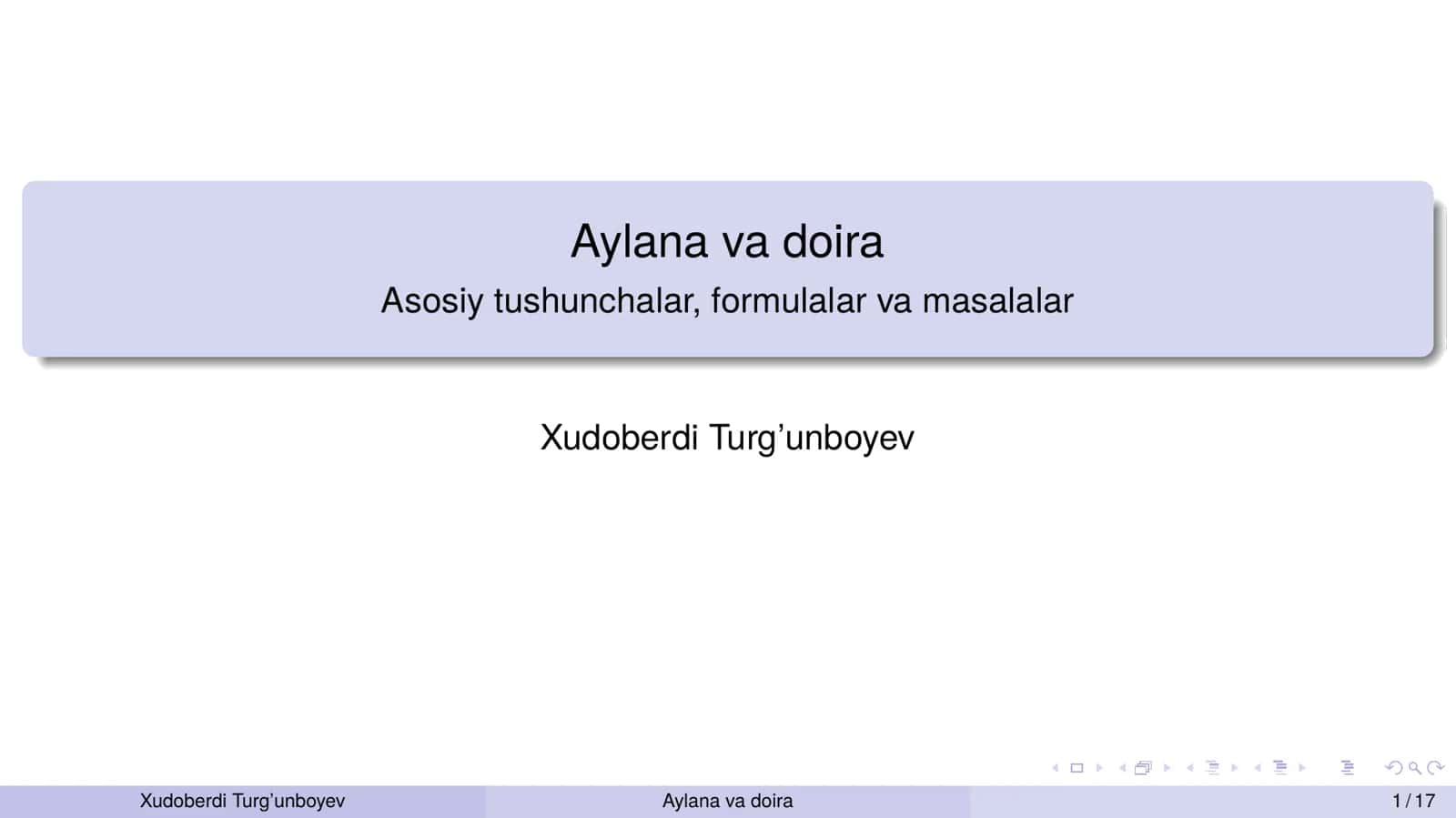 Aylana va doira (taqdimot) 1