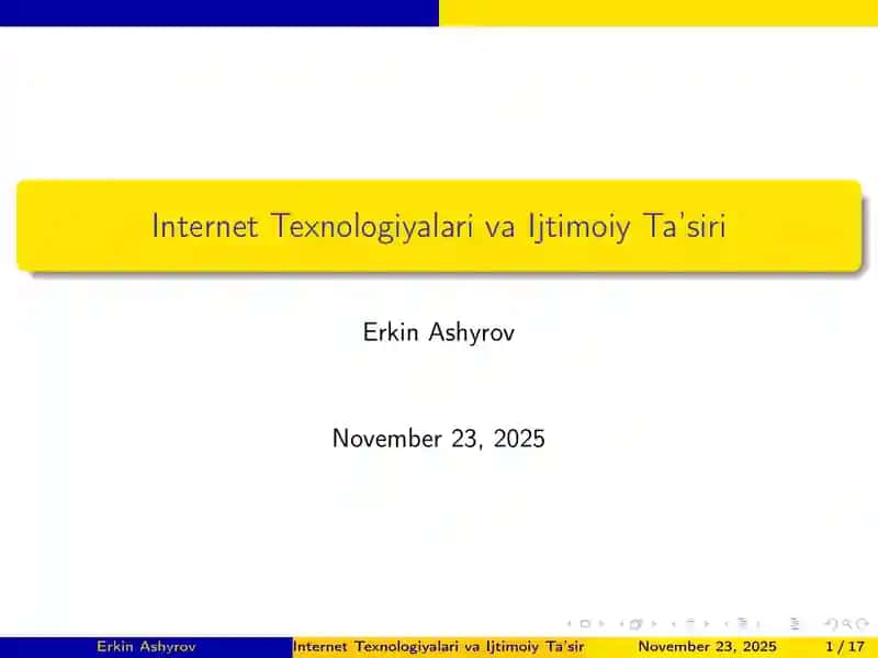 IT ASOSLARI PRIZINTATSIYA 1