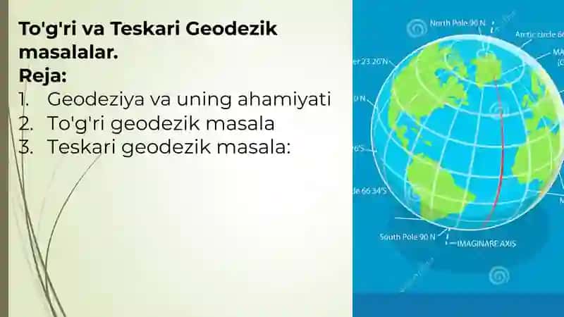 To'g'ri va Teskari Geodezik 1