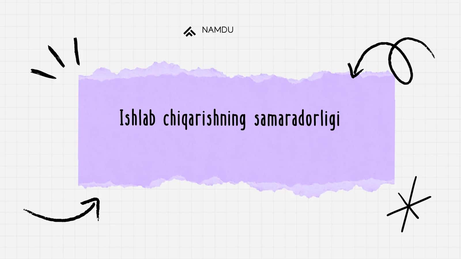 Ishlab chiqarishning samaradorligi 1