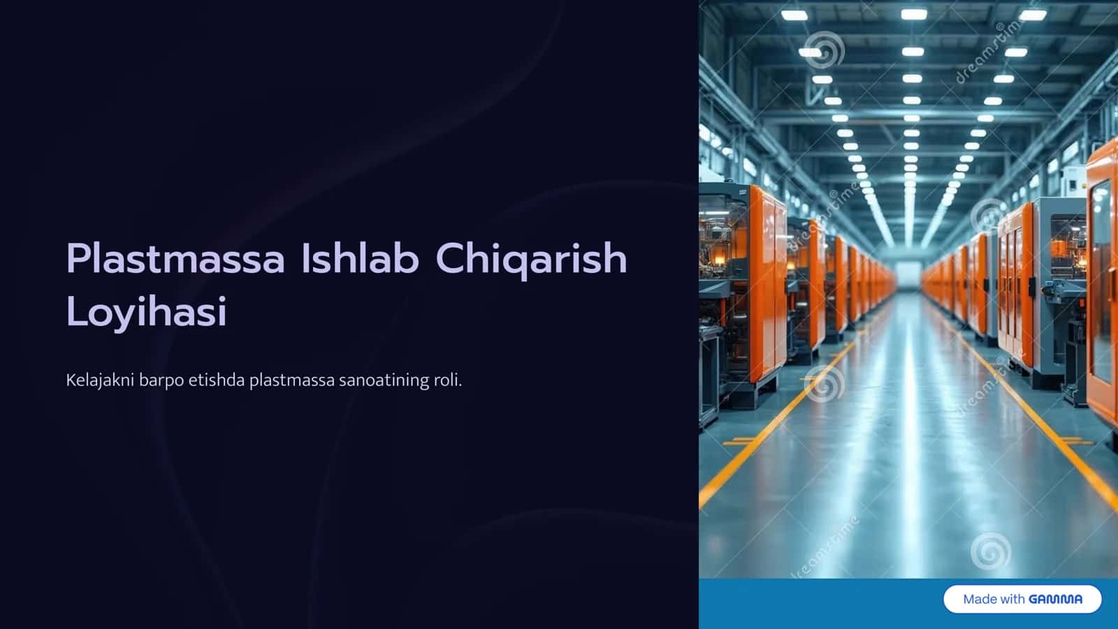 Plastmassa Ishlab Chiqarish Loyihasi 1