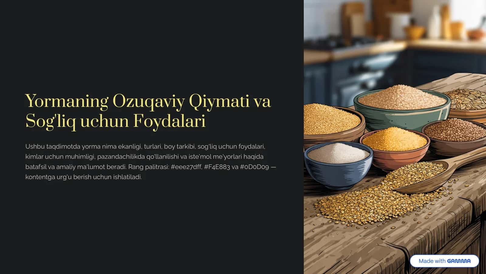 Yormaning Ozuqaviy Qiymati va Sog'liq uchun Foydalari 1