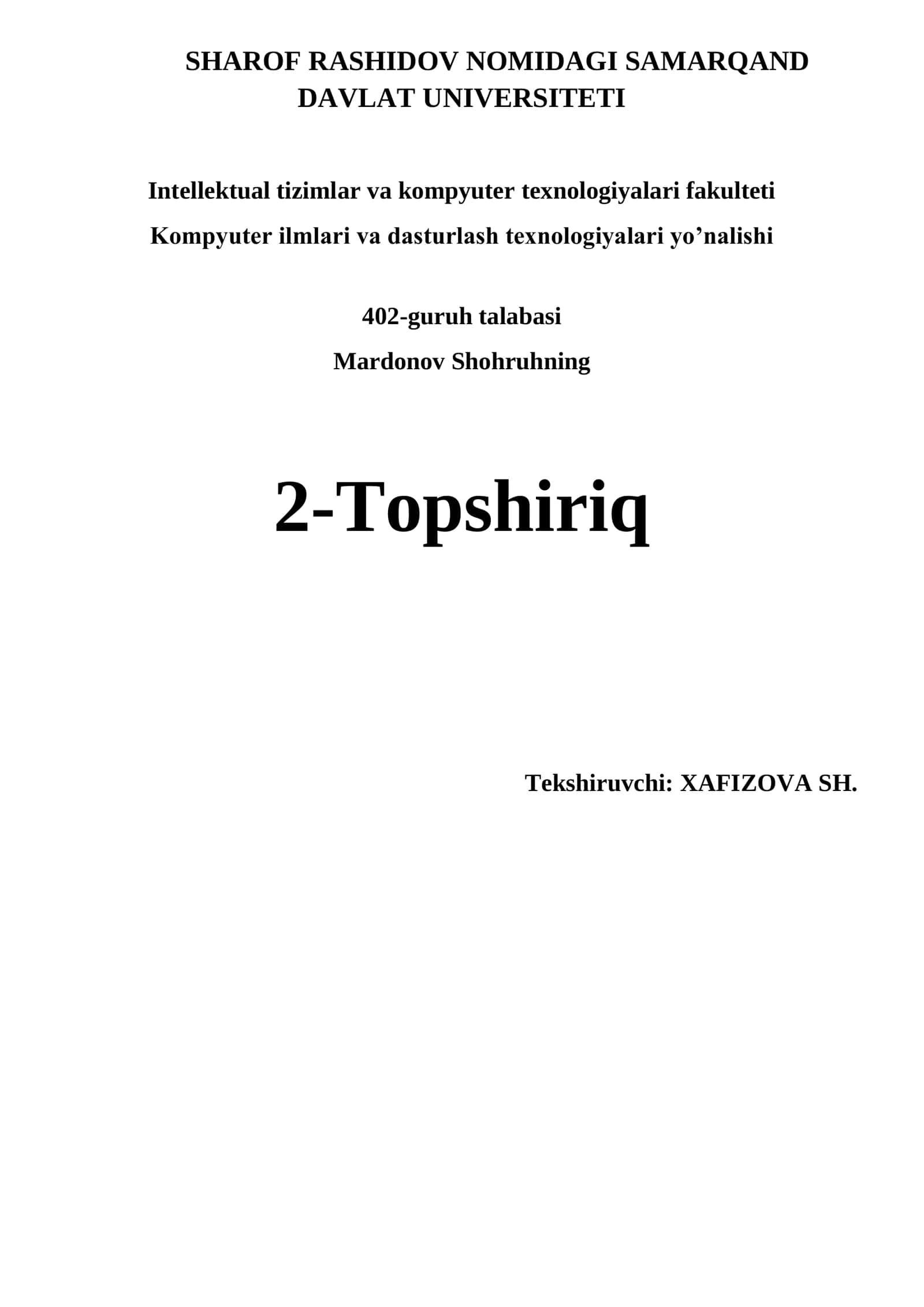 Interpolyatsiya Bo'yicha Topshiriqlar 1