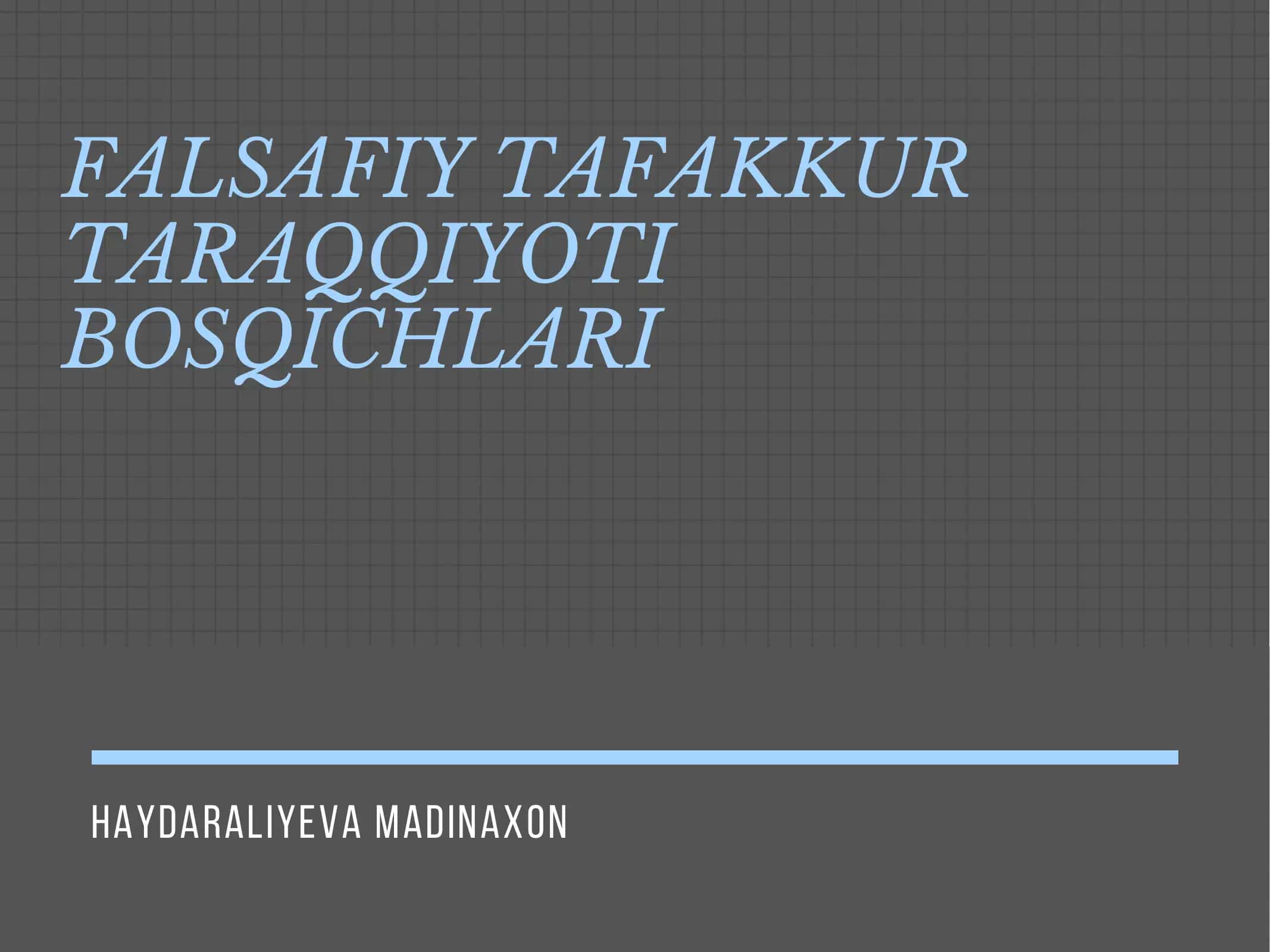 Falsafa 1