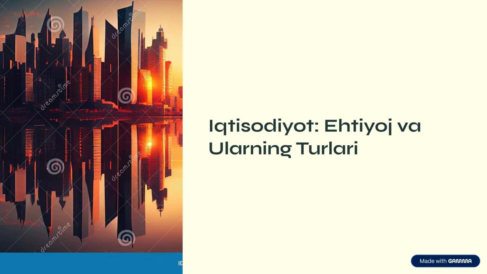 Iqtisodiyot: Ehtiyoj va Ularning Turlari 1