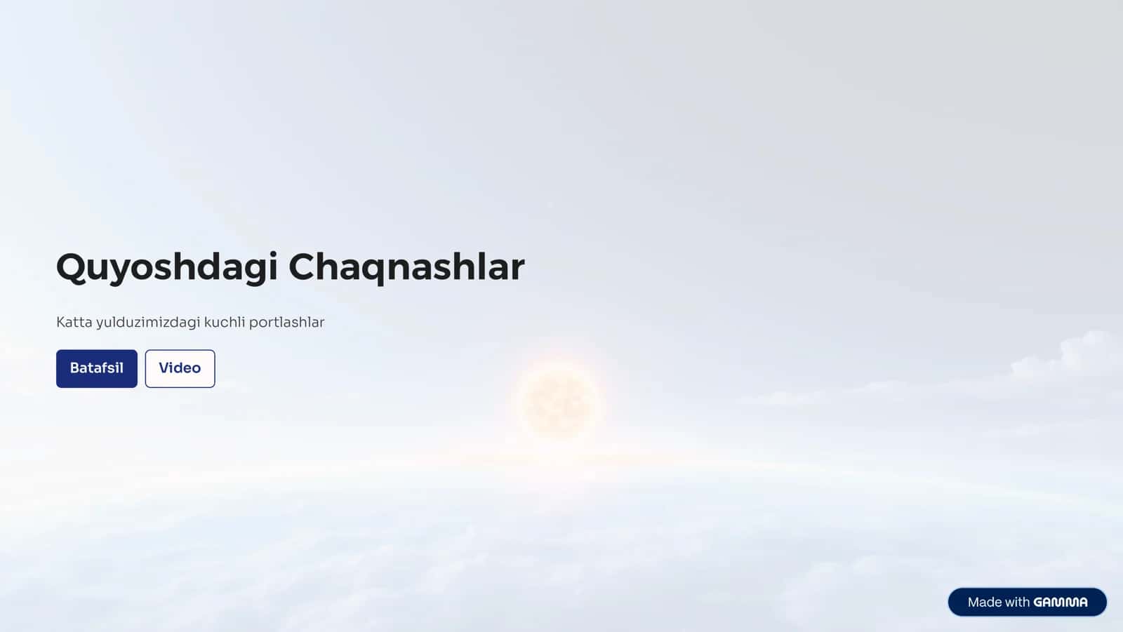 Quyoshdagi chaqnashlar 1