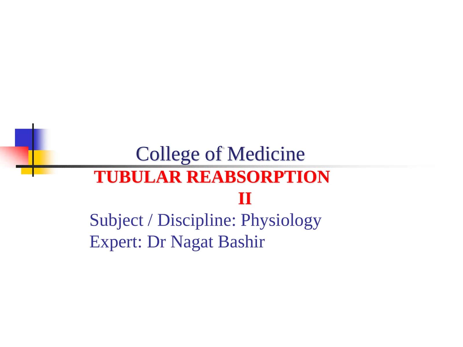 Glucose Reabsorption 1