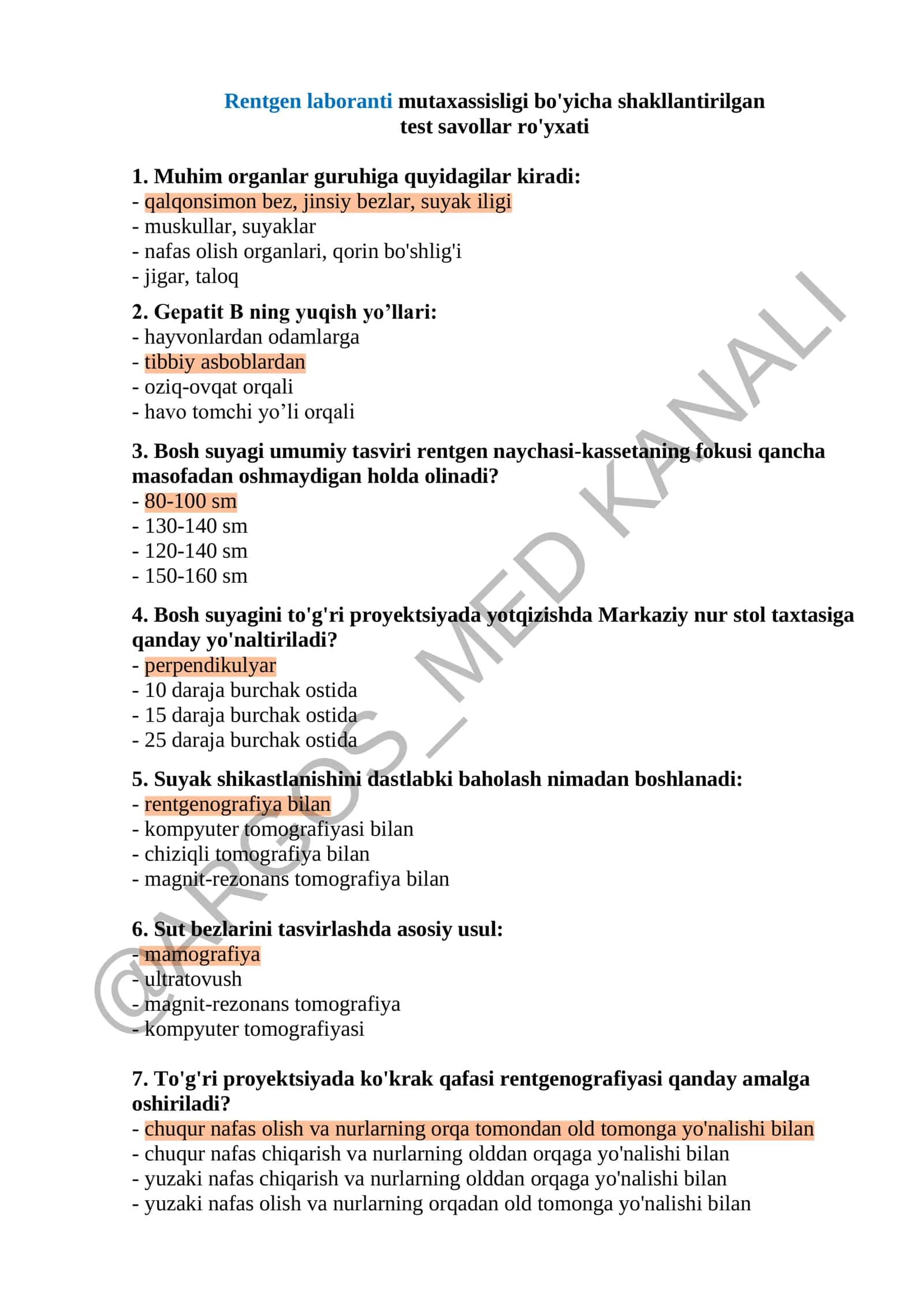 RENTGEN LABORANT JAVOBI ARGOS 1
