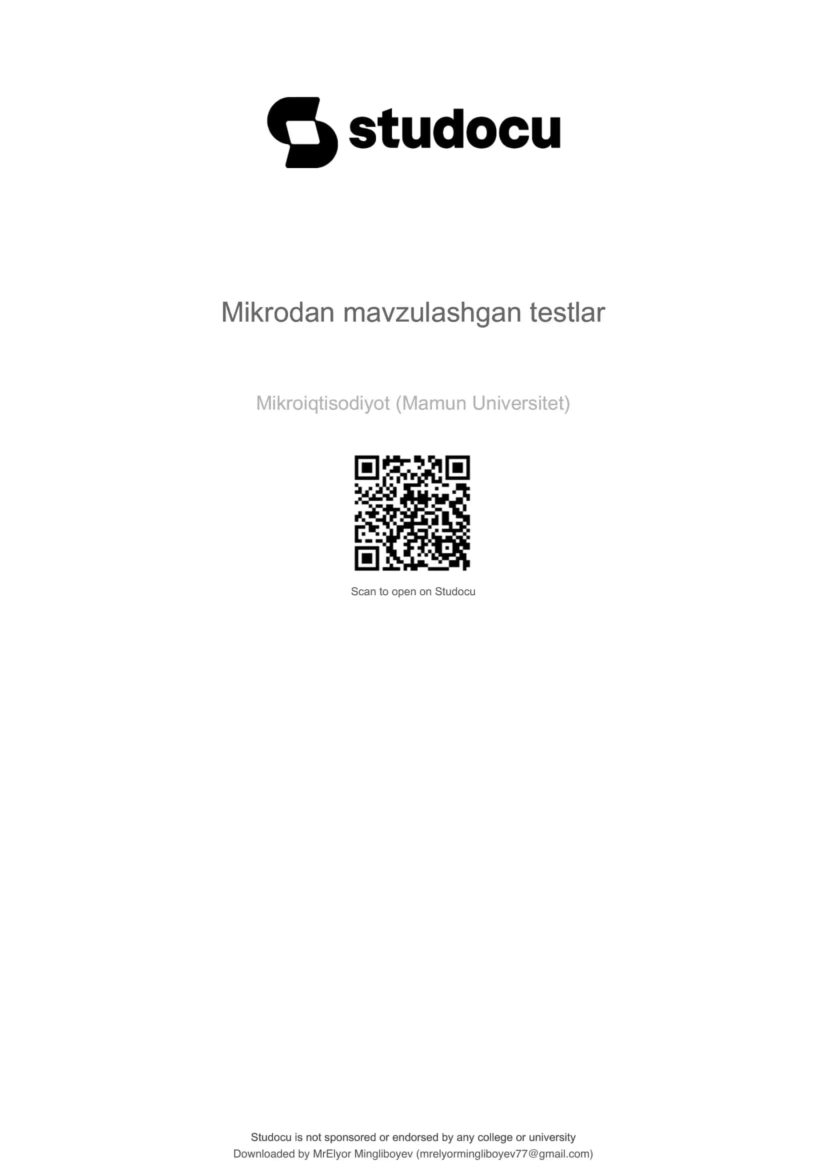 Mikrodan mavzulashgan testlar 1