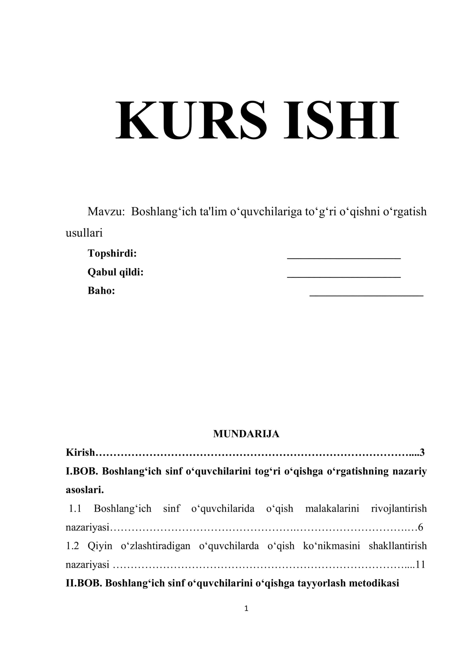Boshlang‘ich ta'lim o‘quvchilariga to‘g‘ri o‘qishni o‘rgatish usullari 1