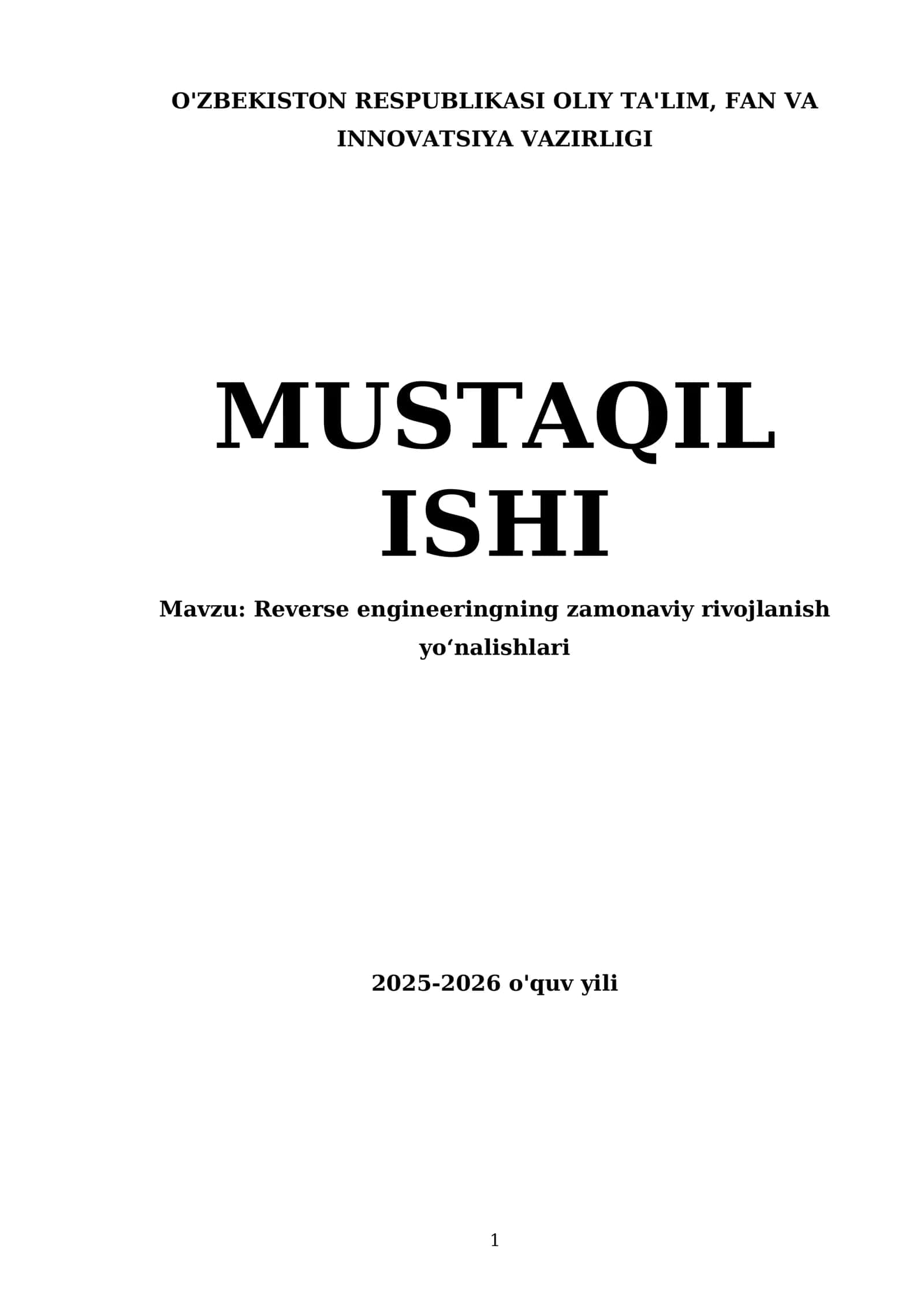 Reverse engineeringning zamonaviy rivojlanish yo‘nalishlari 1