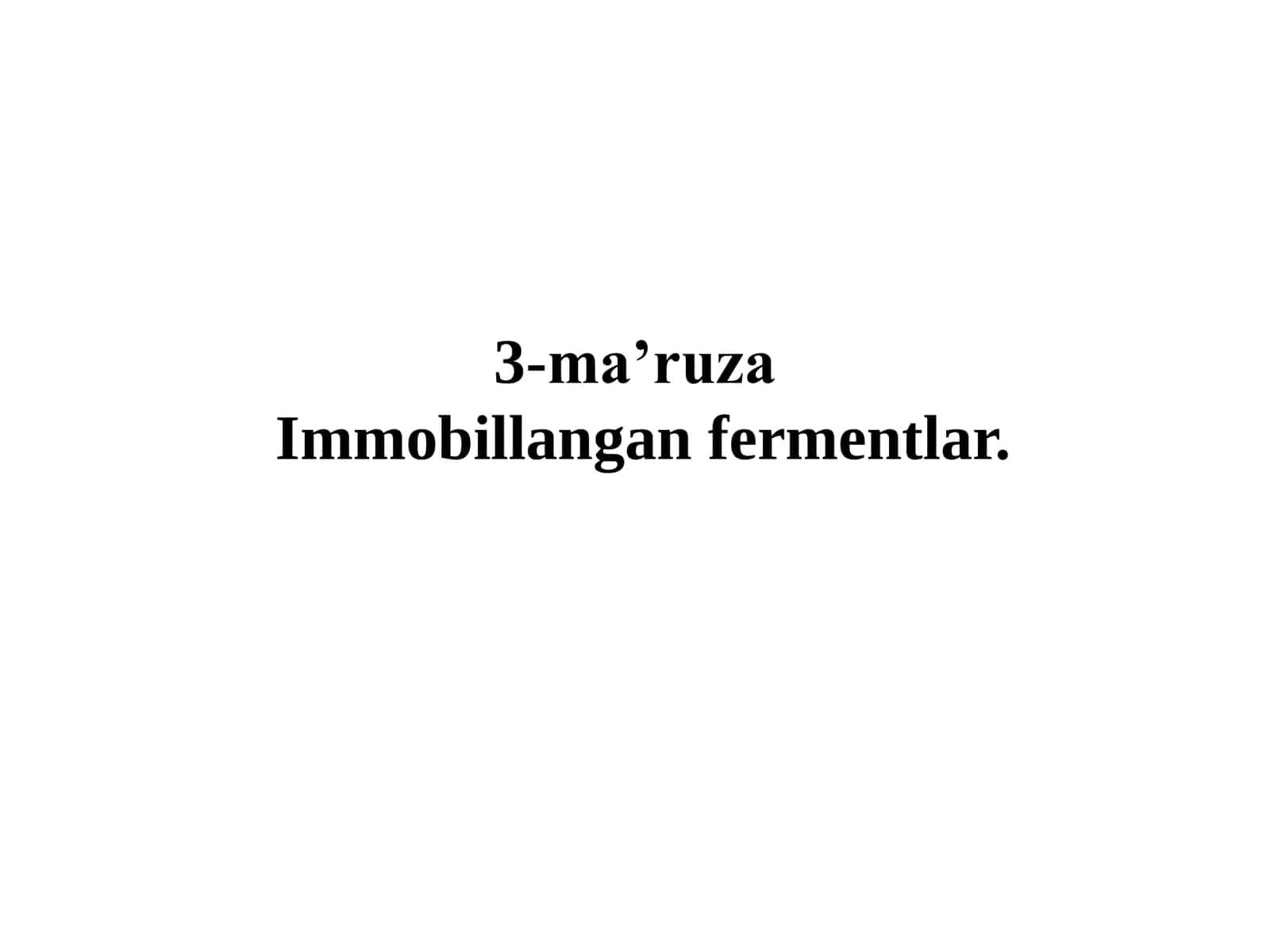 Immobillangan fermentlar 1