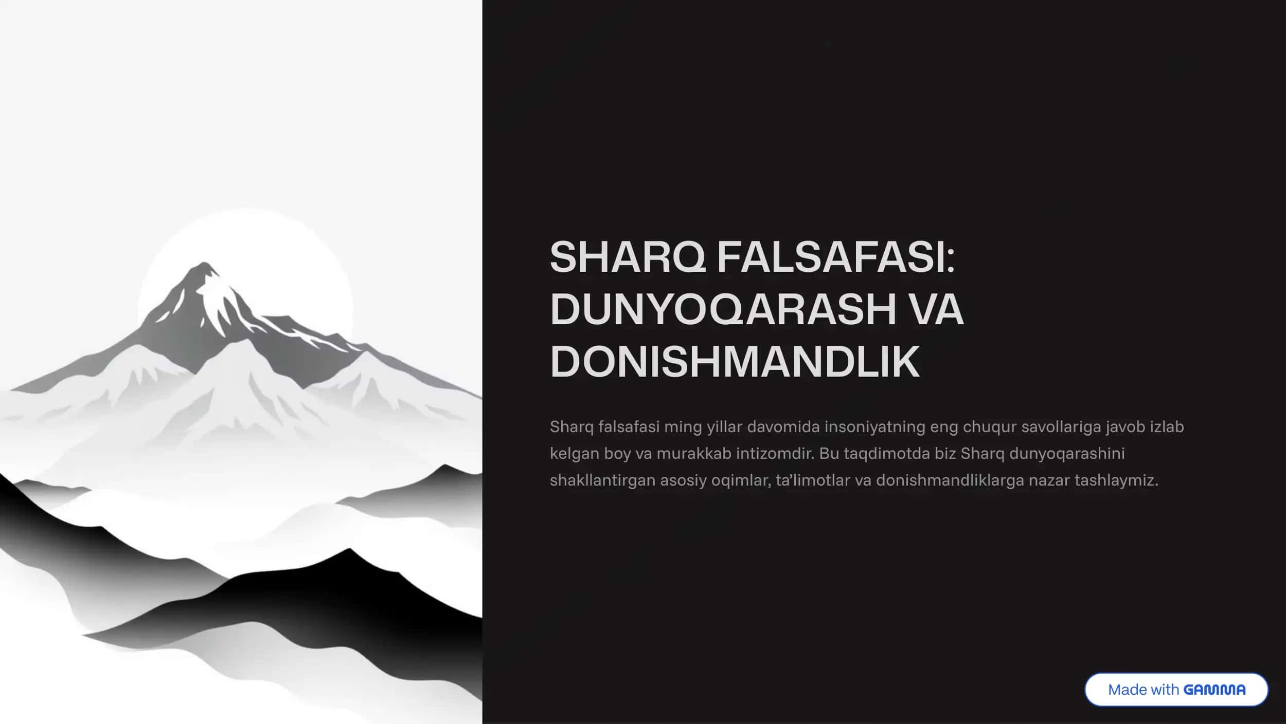 Sharq falsafasi 1