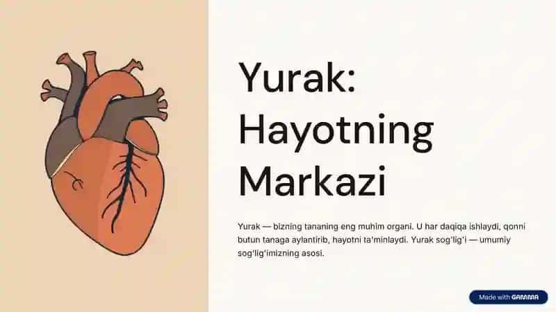 Yurak hayotning markazi