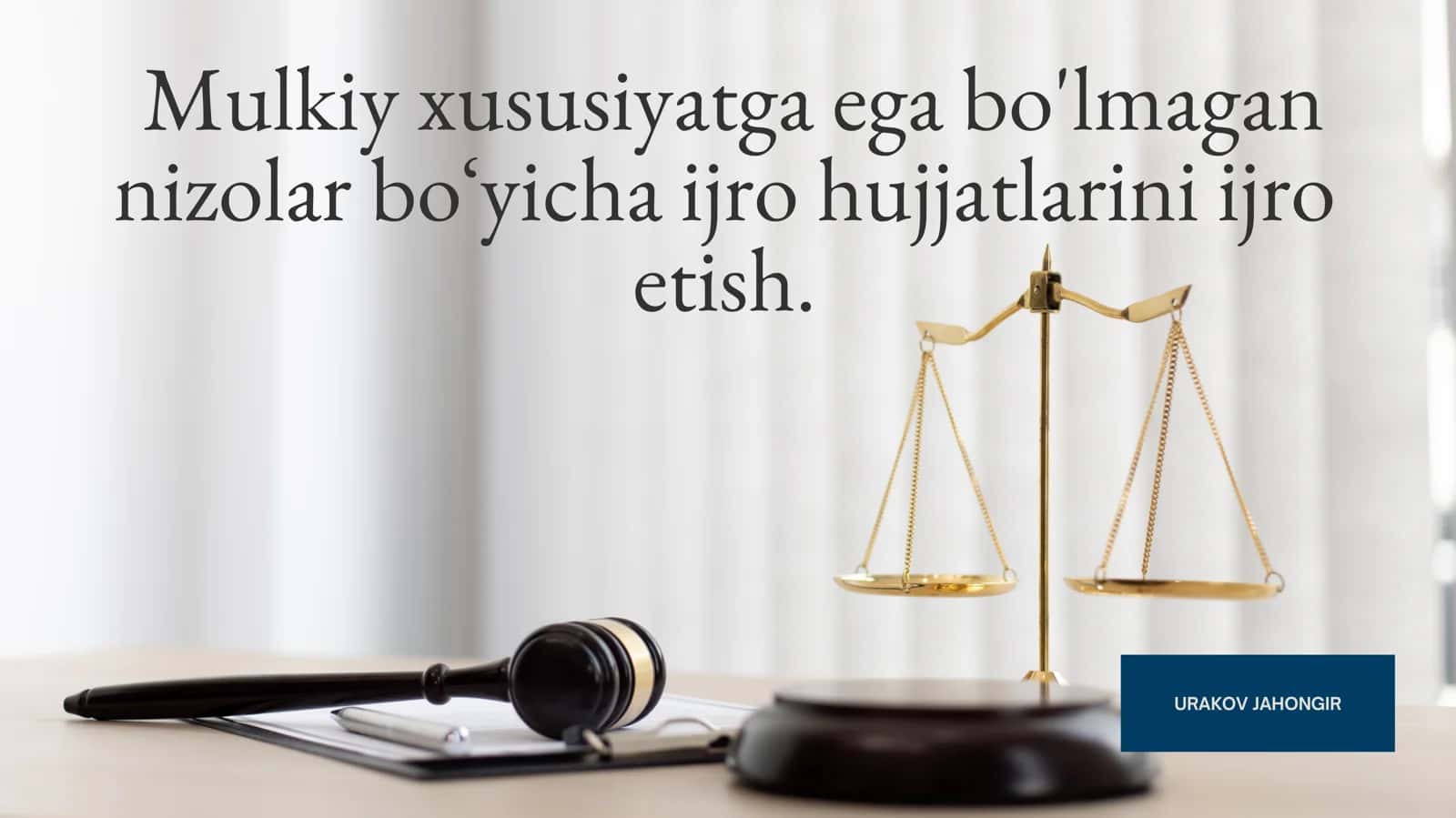 Mulkiy xususiyatga ega bo 'lmagan nizolar 1
