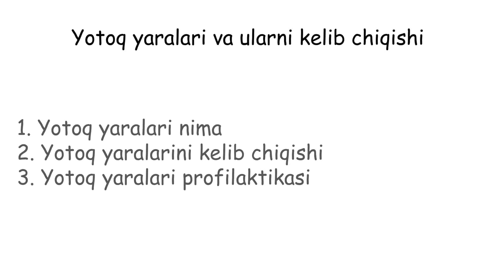 Yotoq yaralari va ularni kelib chiqishi 1