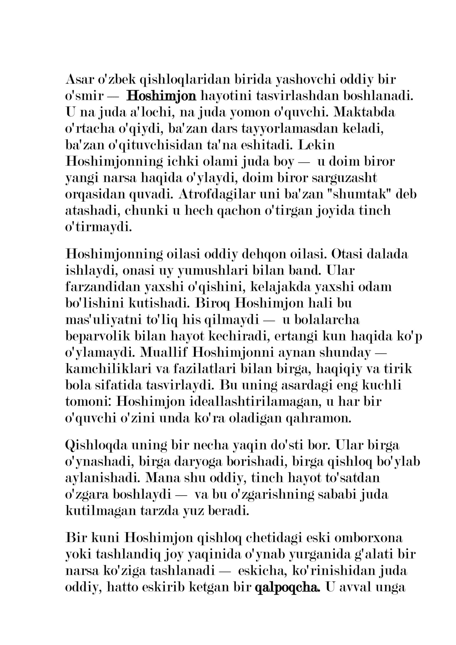 Sariq Devni Minib kitobi talqini 1