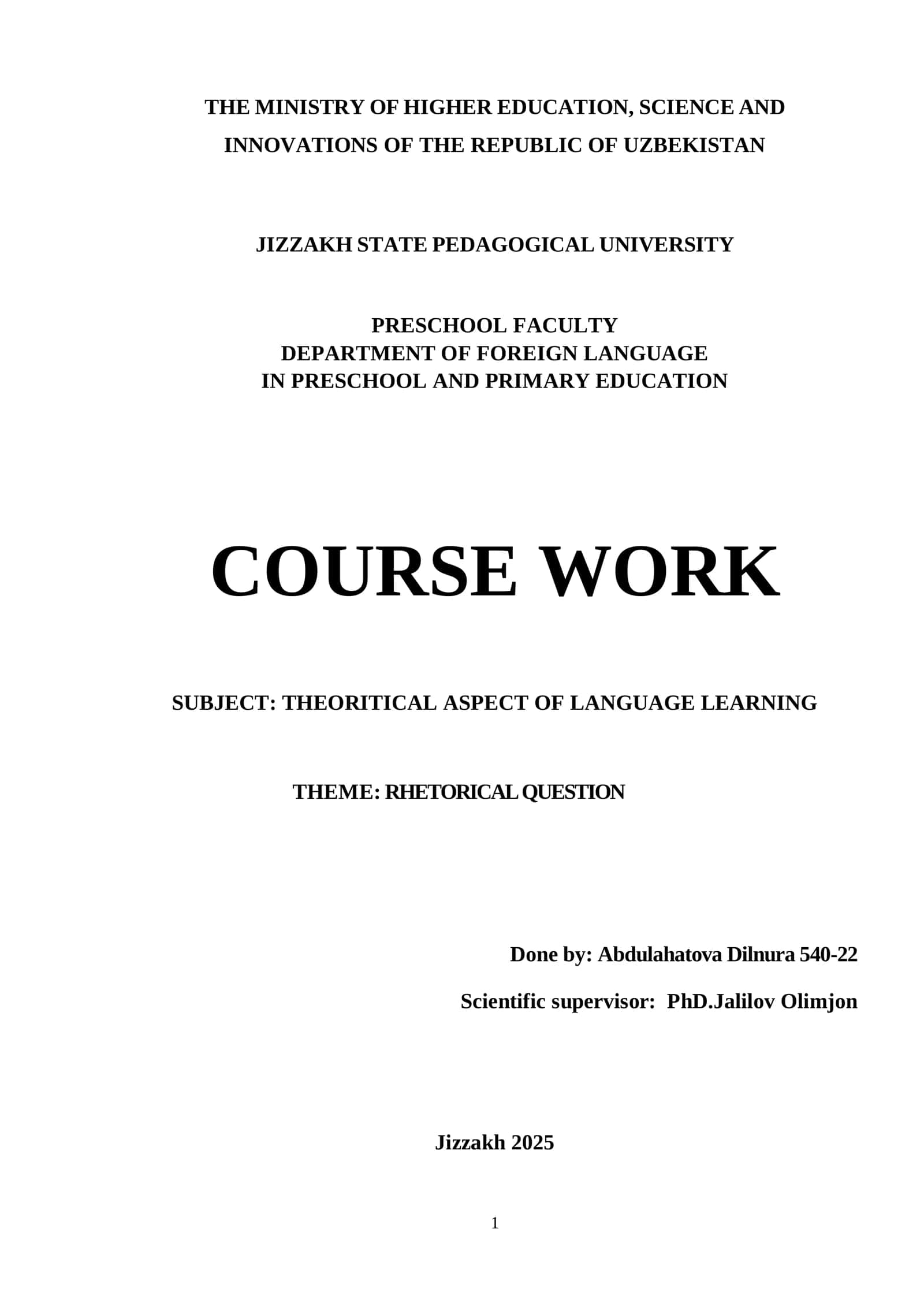 Detailed analysis of the theoretical and analytical aspects of rhetorical questions in language lear 1