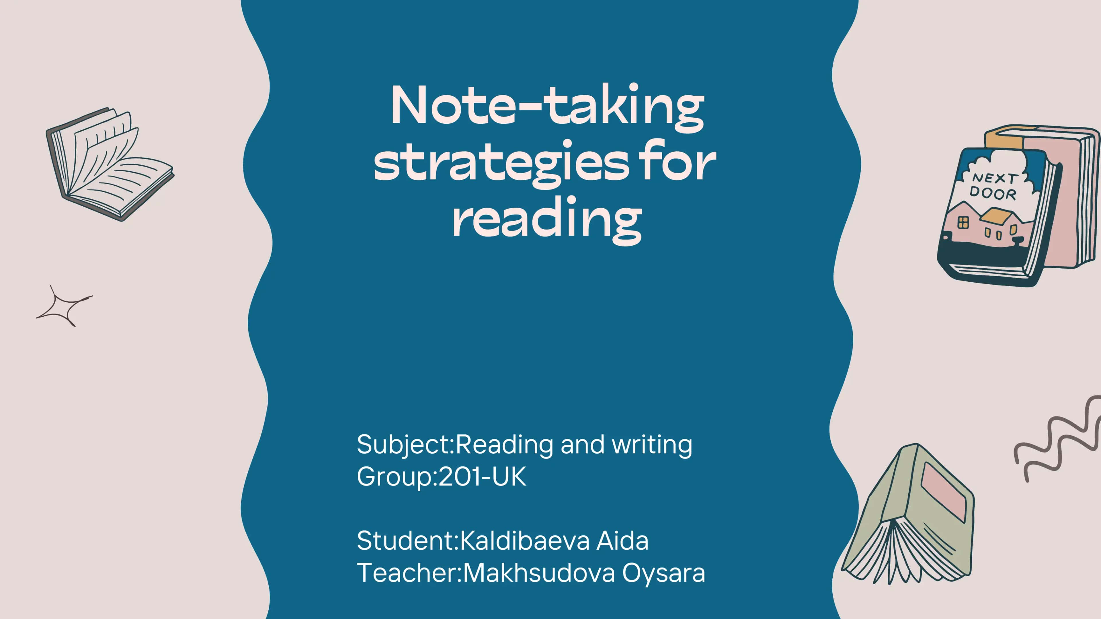 Note-taking strategies for reading 1