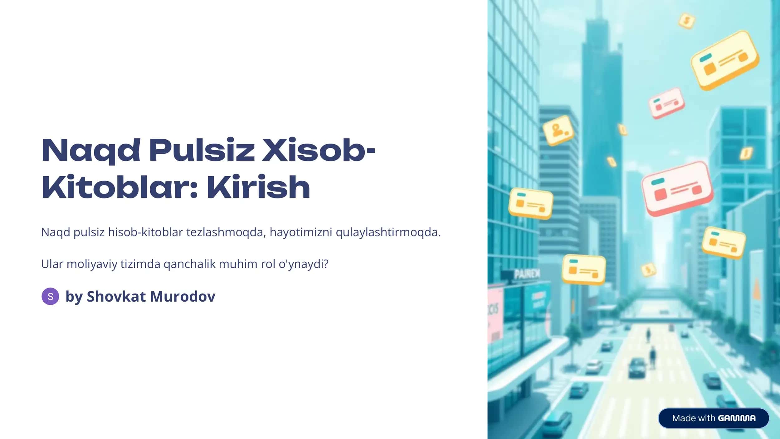 Naqd Pulsiz Xisob-Kitoblar 1
