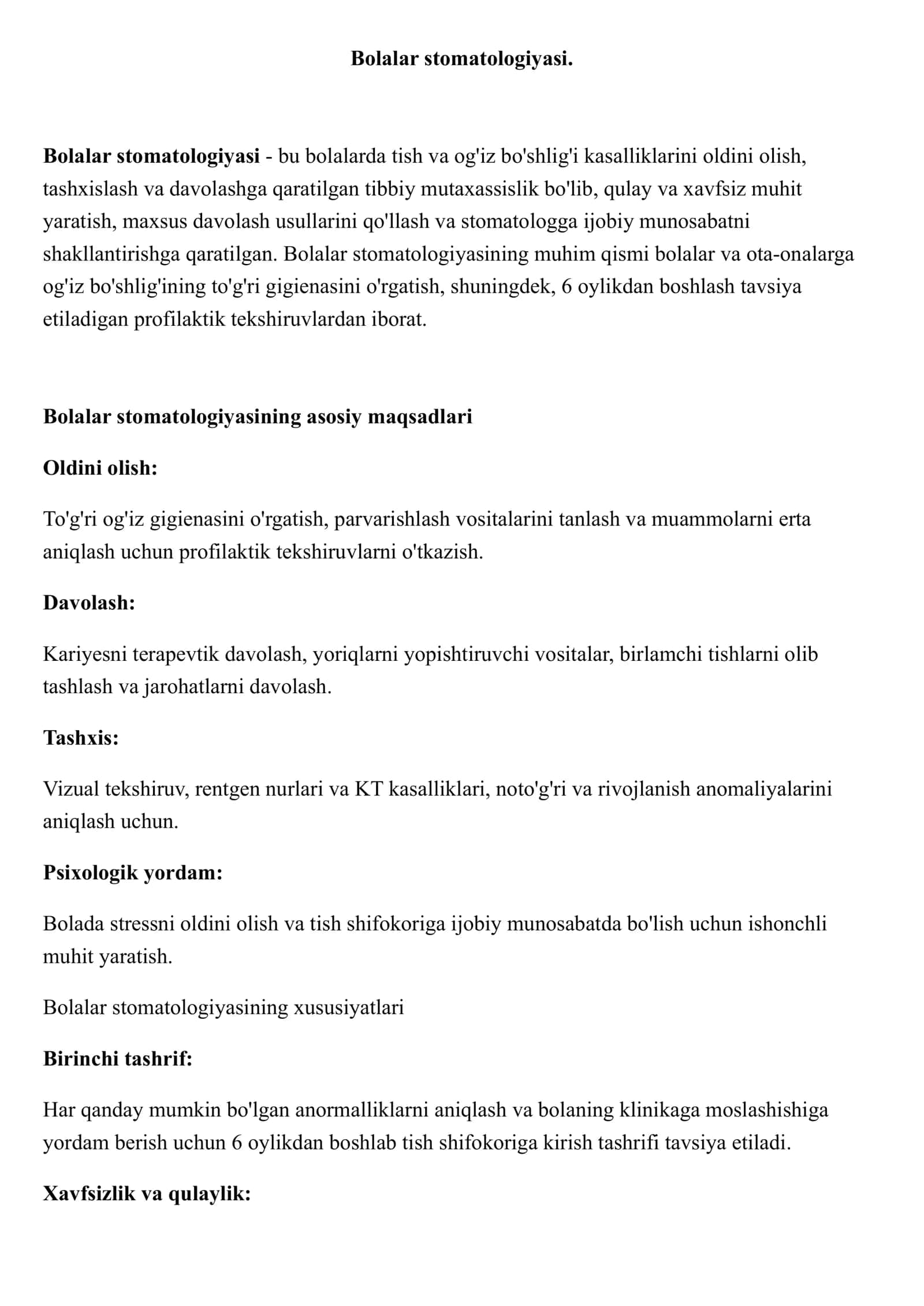 Bolalar Stomatologiyasu 1