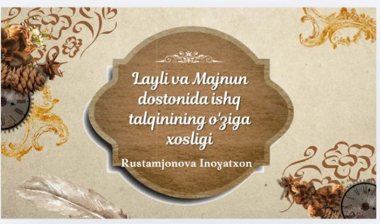 Layli va Majnun dostonida ishq talqini 1