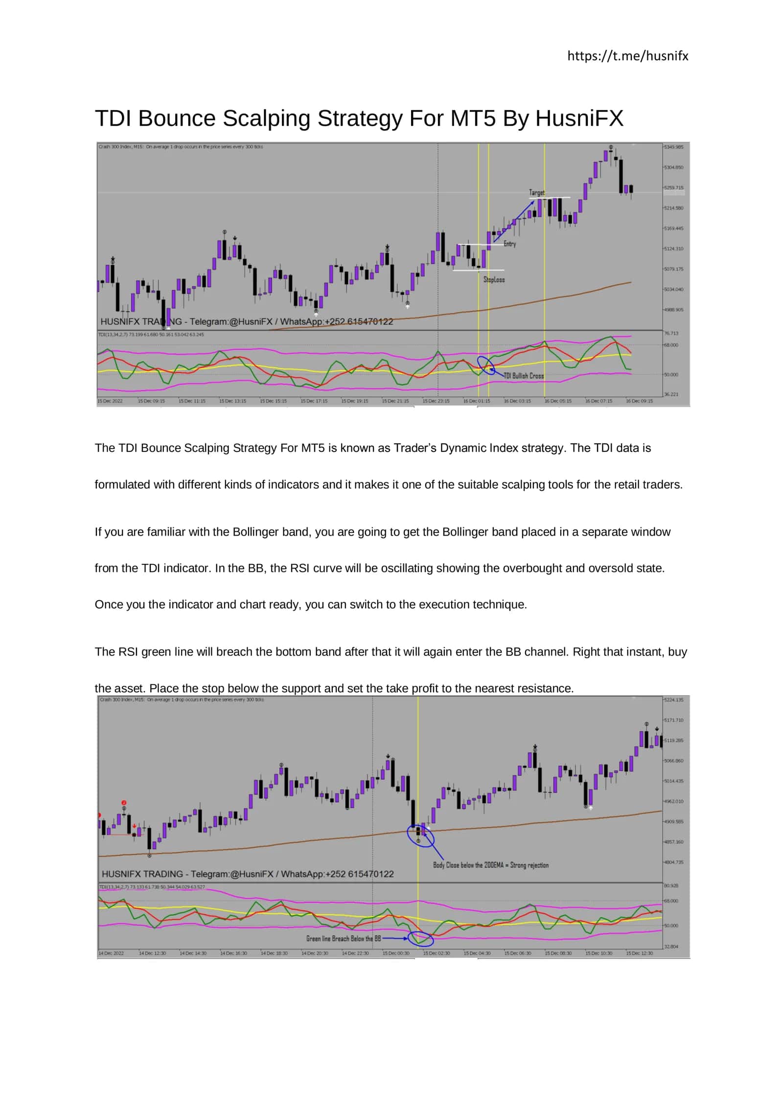 TDI Bounce Scalping Strategy For MT5 By HusniFX 1