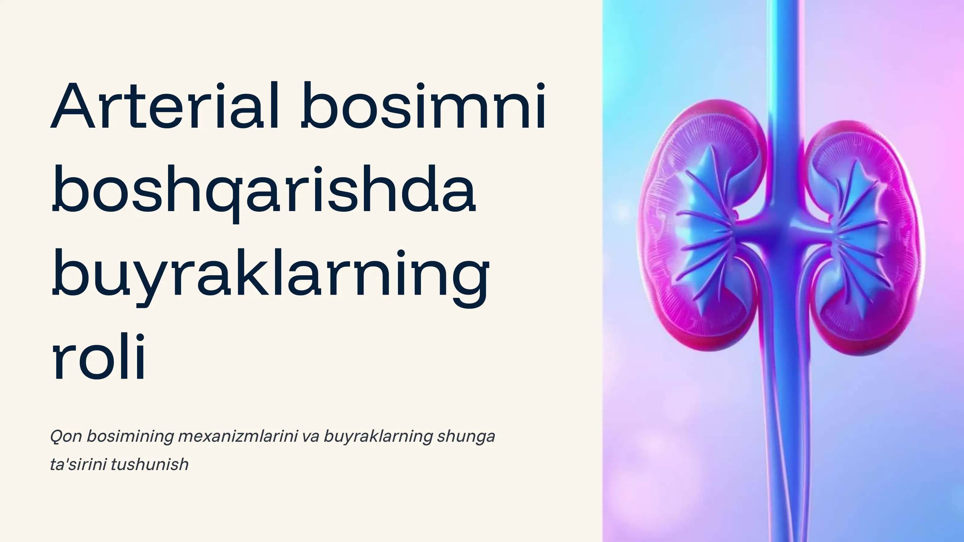 Arterial bosimni boshqarishda buyraklarning roli 1
