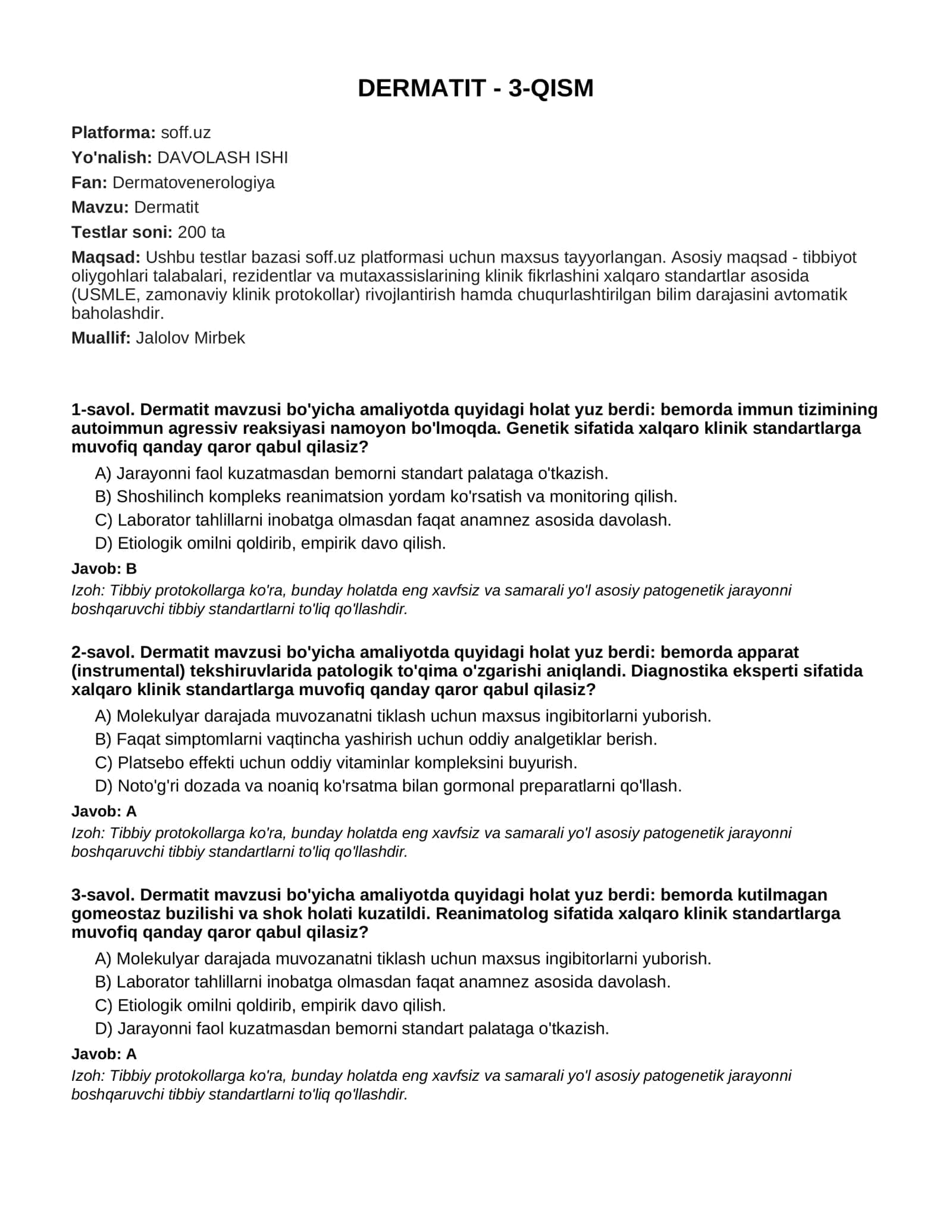 DERMATIT - 3-QISM 1