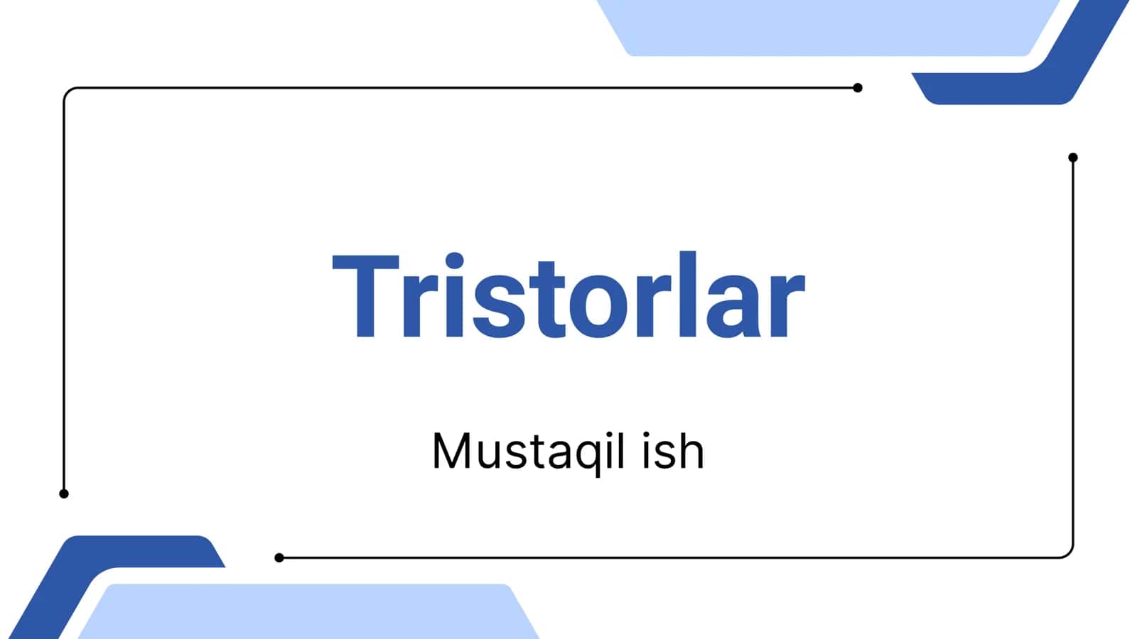 Tristors 1