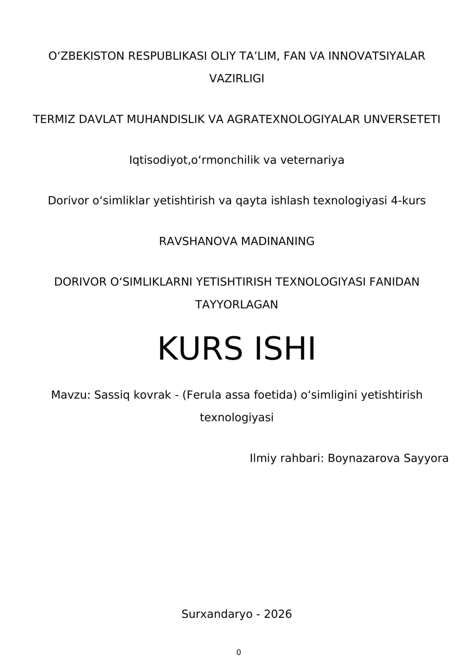 Sassiq kovrakni yetishtirish texnologiyasi 1