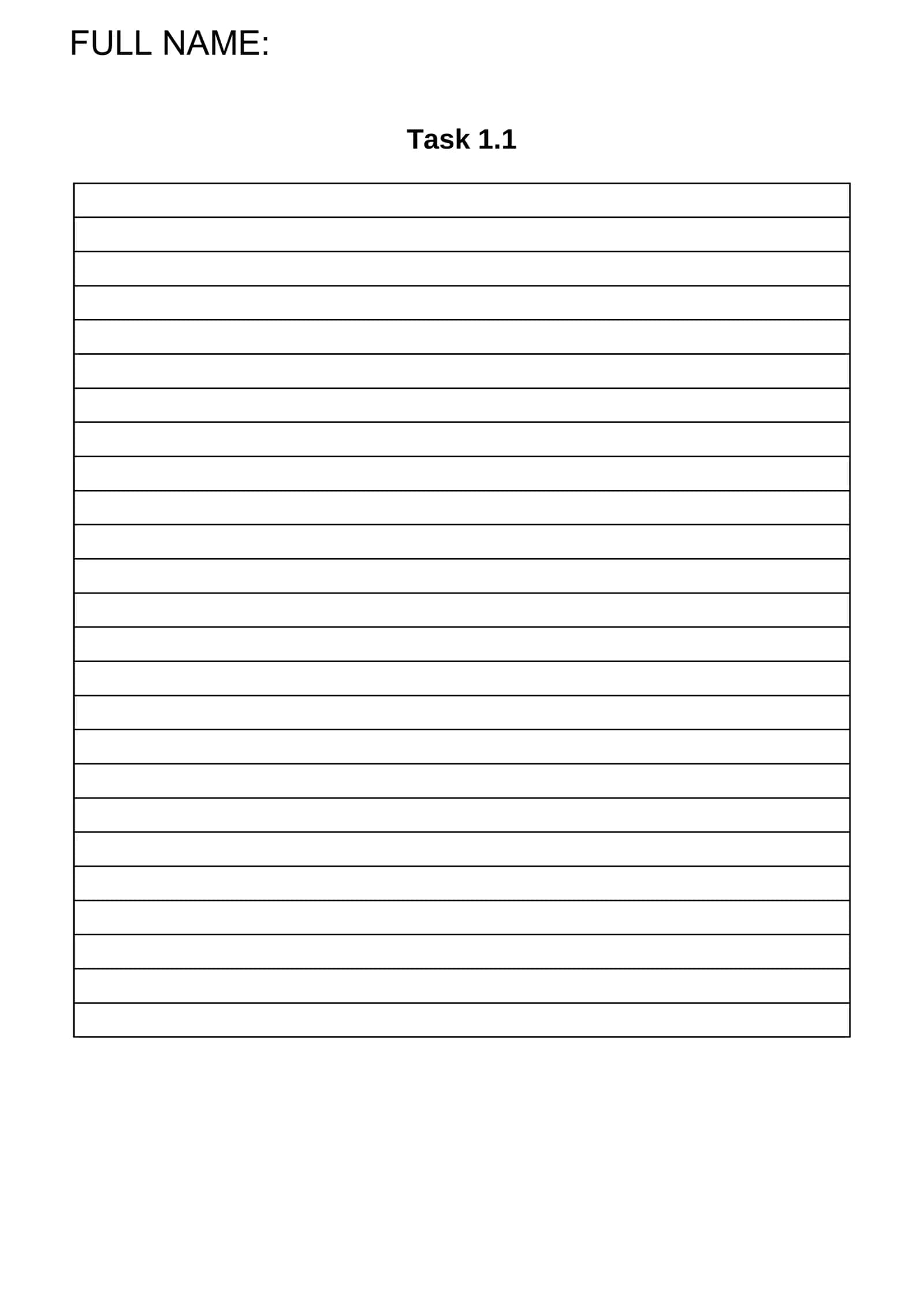 writing answer sheet full 1