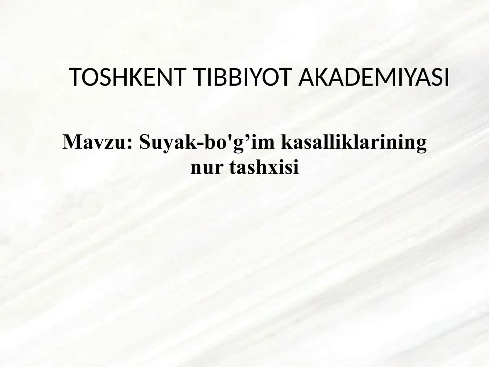 Suyak-bo'g’im kаsаlliklаrining nur tashxisi 1