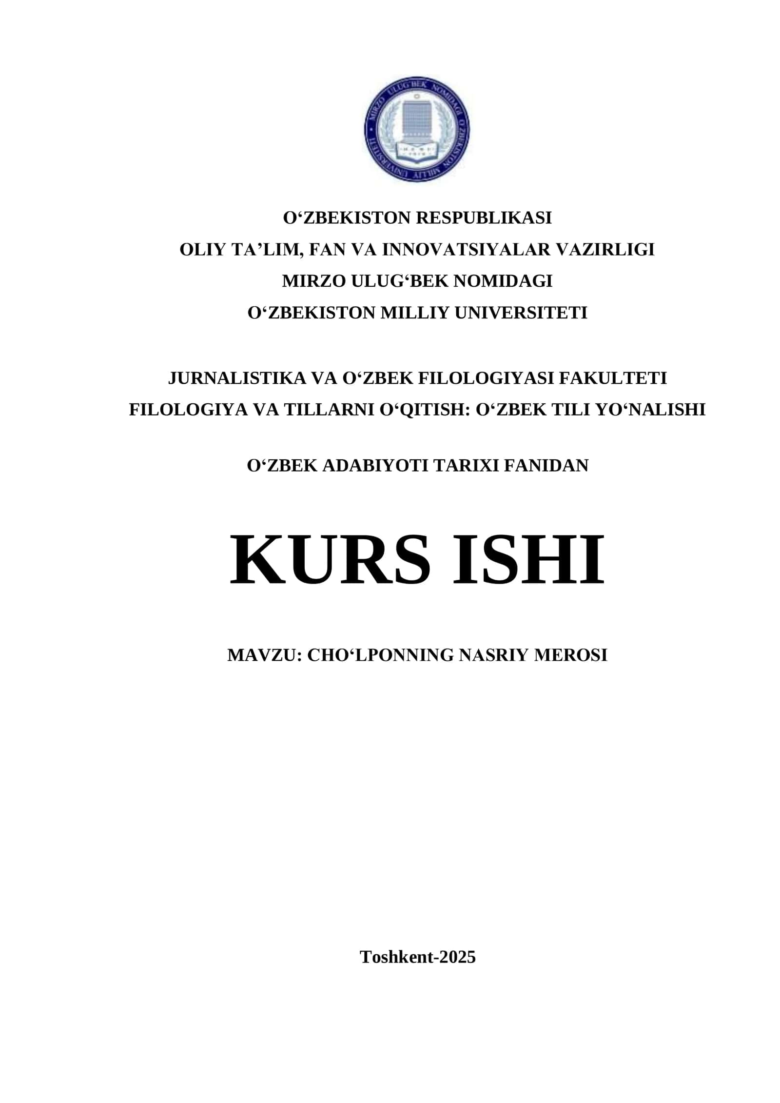 CHO‘LPONNING NASRIY MEROSI 1