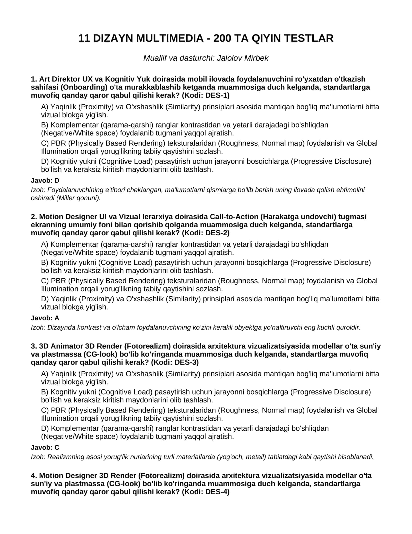 11 DIZAYN MULTIMEDIA - 200 TA QIYIN TESTLAR 1